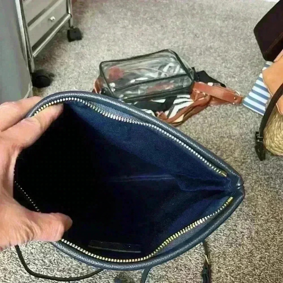 Gigi New York Fold Over Clutch Navy Blue GiGi New York - Picture 5 of 6